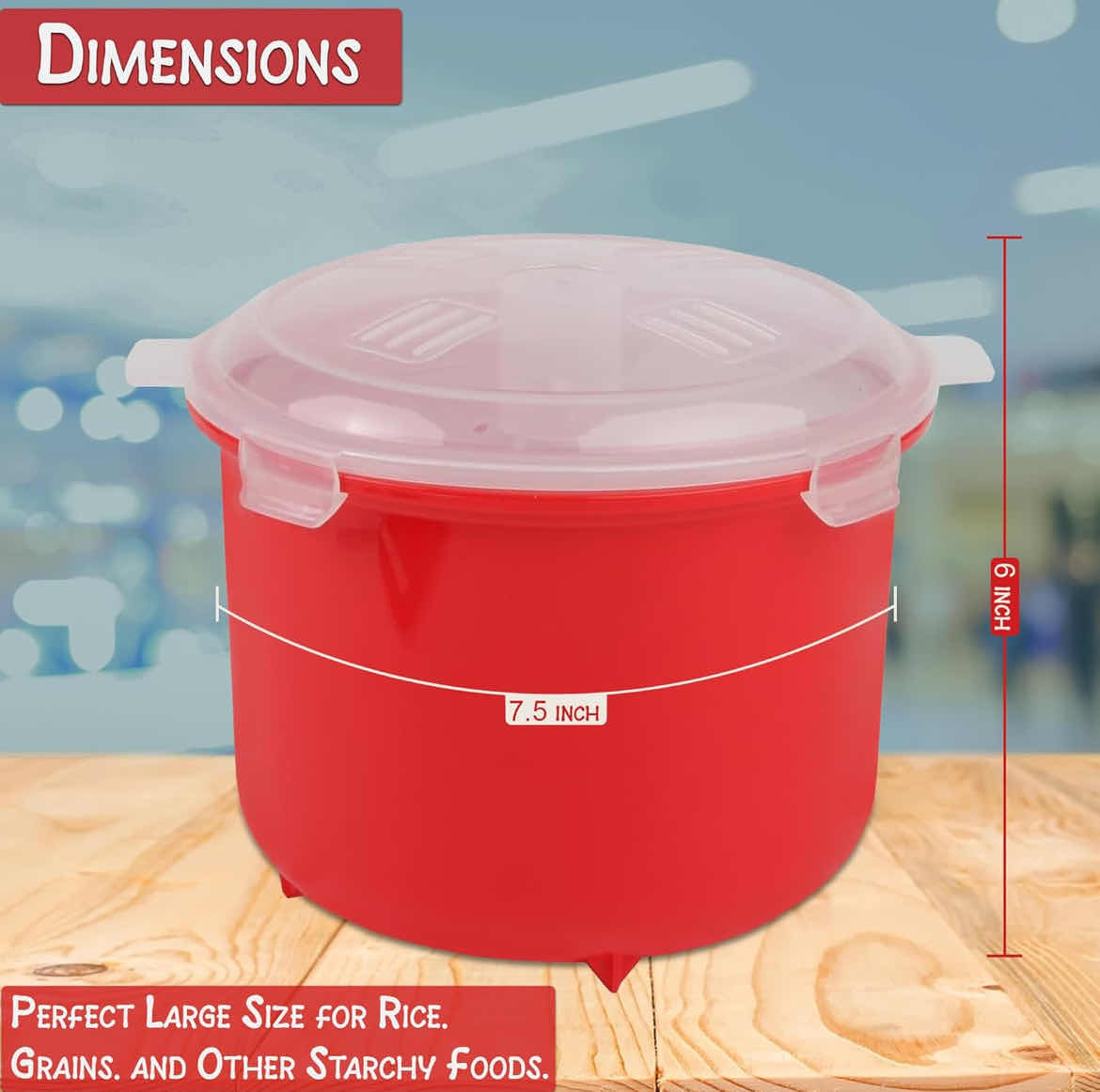 Photo 1 of CASE OF 12 HOME-X MICROWAVE RICE COOKER 10 CUP COOKER BPA FREE EASY TO USE LOW MESS AND STEAMS RICE TO PERFECTION EVERY-TIME