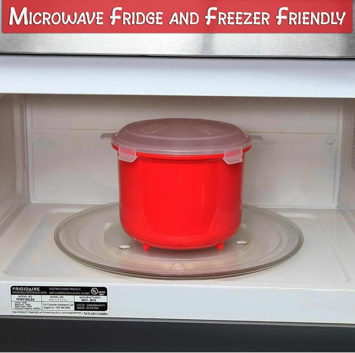 Photo 1 of CASE OF 12 HOME-X MICROWAVE RICE COOKER 10 CUP COOKER BPA FREE EASY TO USE LOW MESS AND STEAMS RICE TO PERFECTION EVERY-TIME