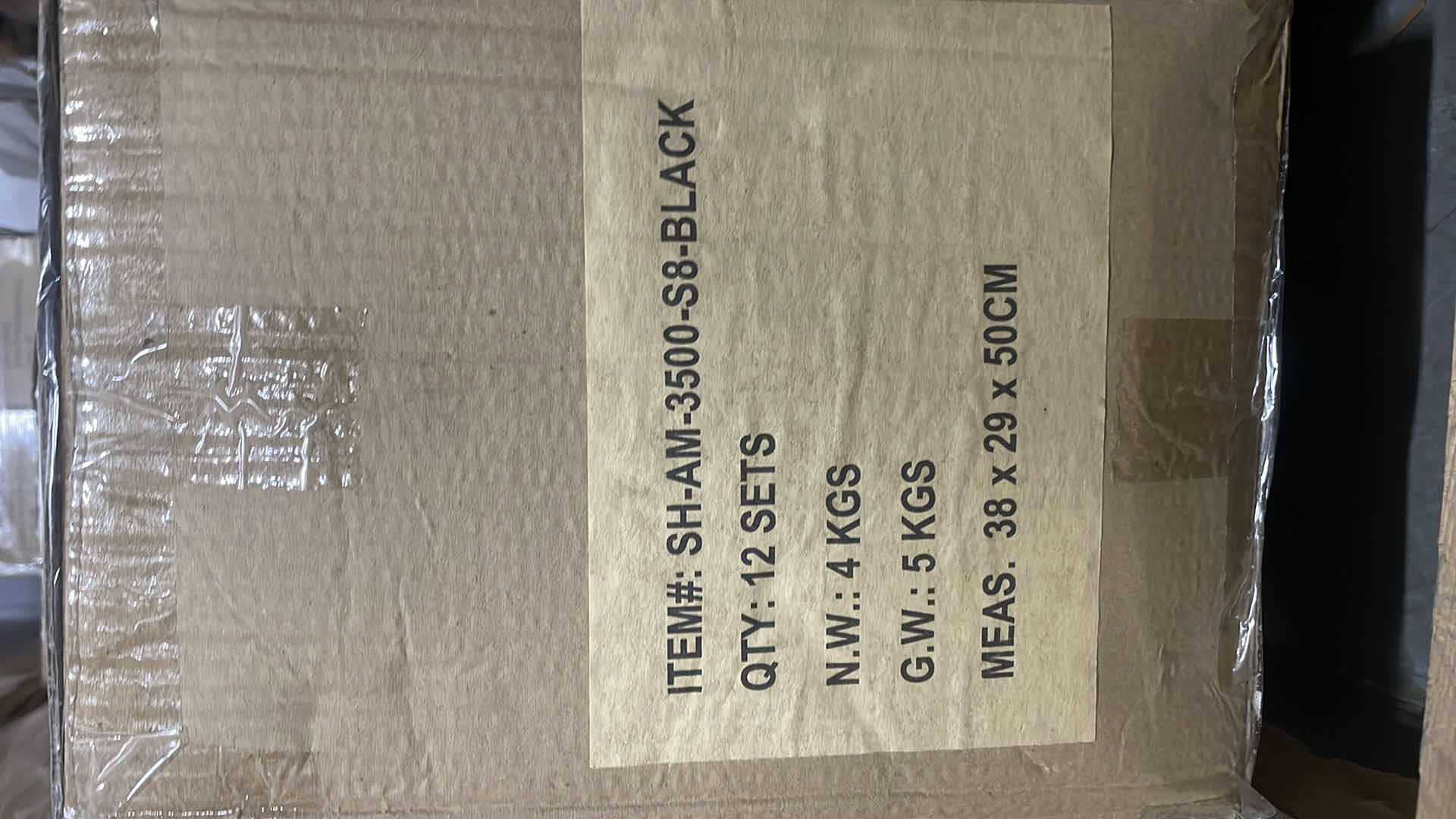 Photo 1 of CASE OF 12 HOME-X CONNECTING ORGANIZER TRAYS INTERLOCKING ADJUSTABLE TRAYS FOR OFFICE SUPPLIES KITCHEN UTENSIL DRAWERS SET OF 8, 3 SIZES BLACK