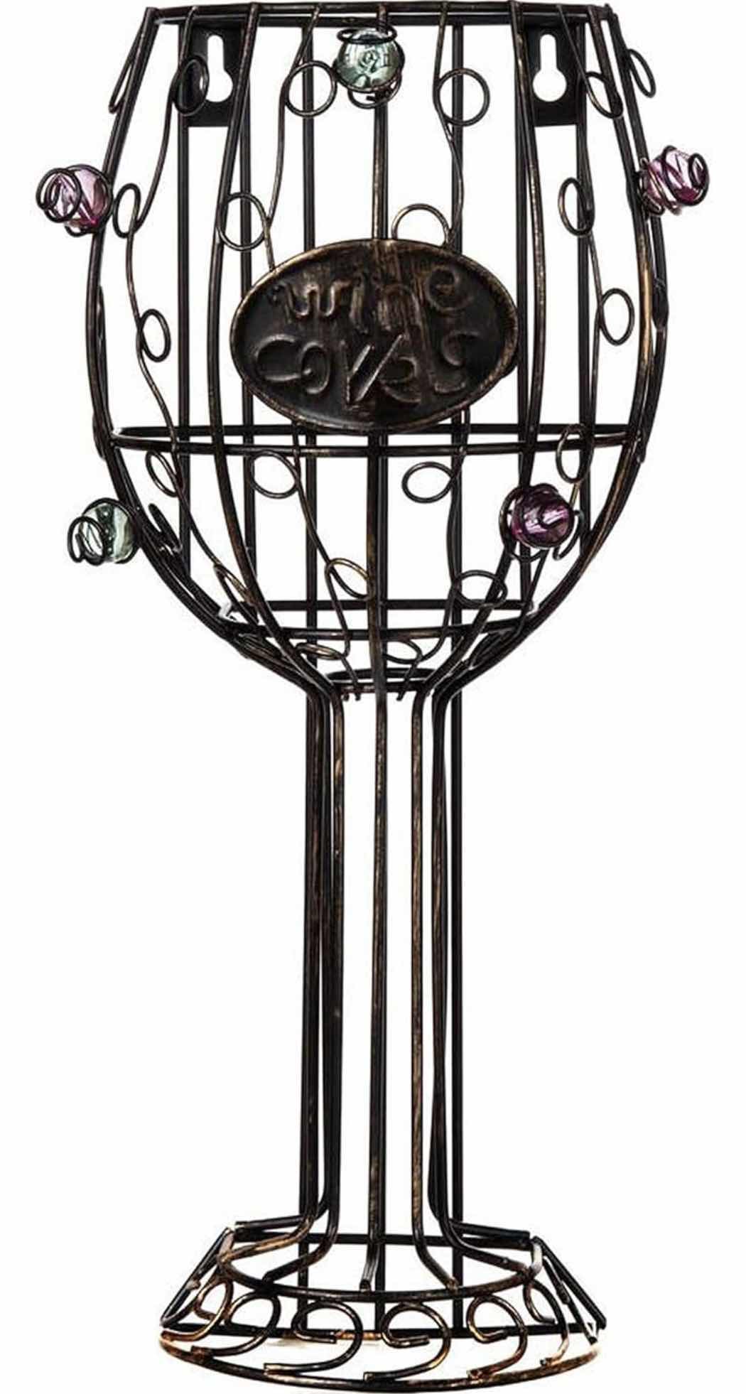 Photo 2 of CASE OF 12 HOME-X WALL MOUNTED METAL WINE CORK HOLDER WINE GLASS SHAPE