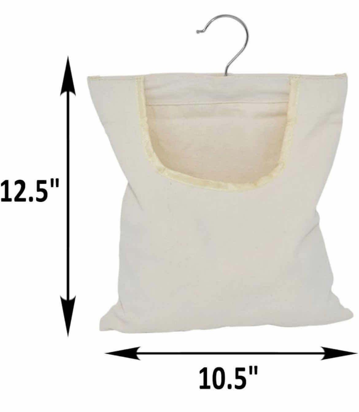 Photo 1 of CASE OF 100 HOME-X CANVAS CLOTHES PIN BAG LAUNDRY CLOTHES PIN HOLDER WITH HANGING HOOK