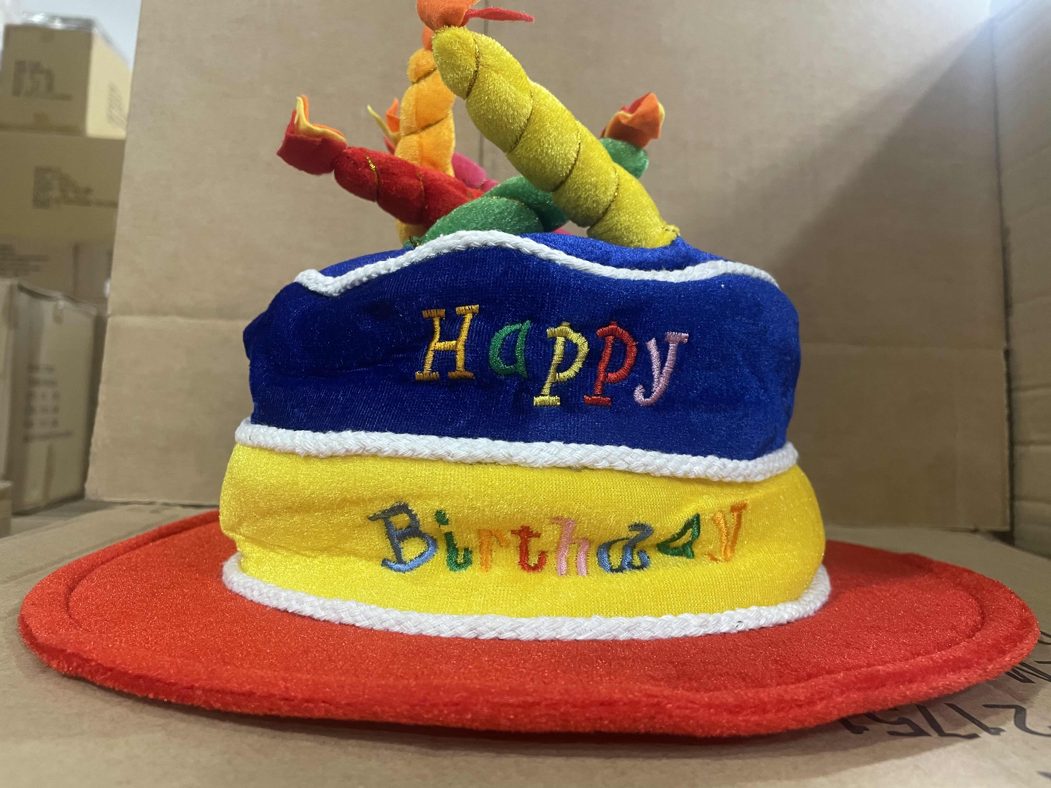 Photo 1 of CASE OF 80 HOME-X BIRTHDAY HAT WITH CANDLES ON TOP