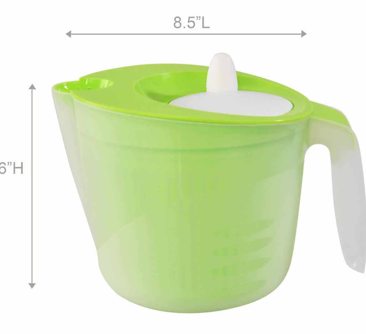 Photo 4 of CASE OF 9 HOME-X SALAD SPINNERS W POURING SPOUT & REMOVABLE SPINNING BASKET