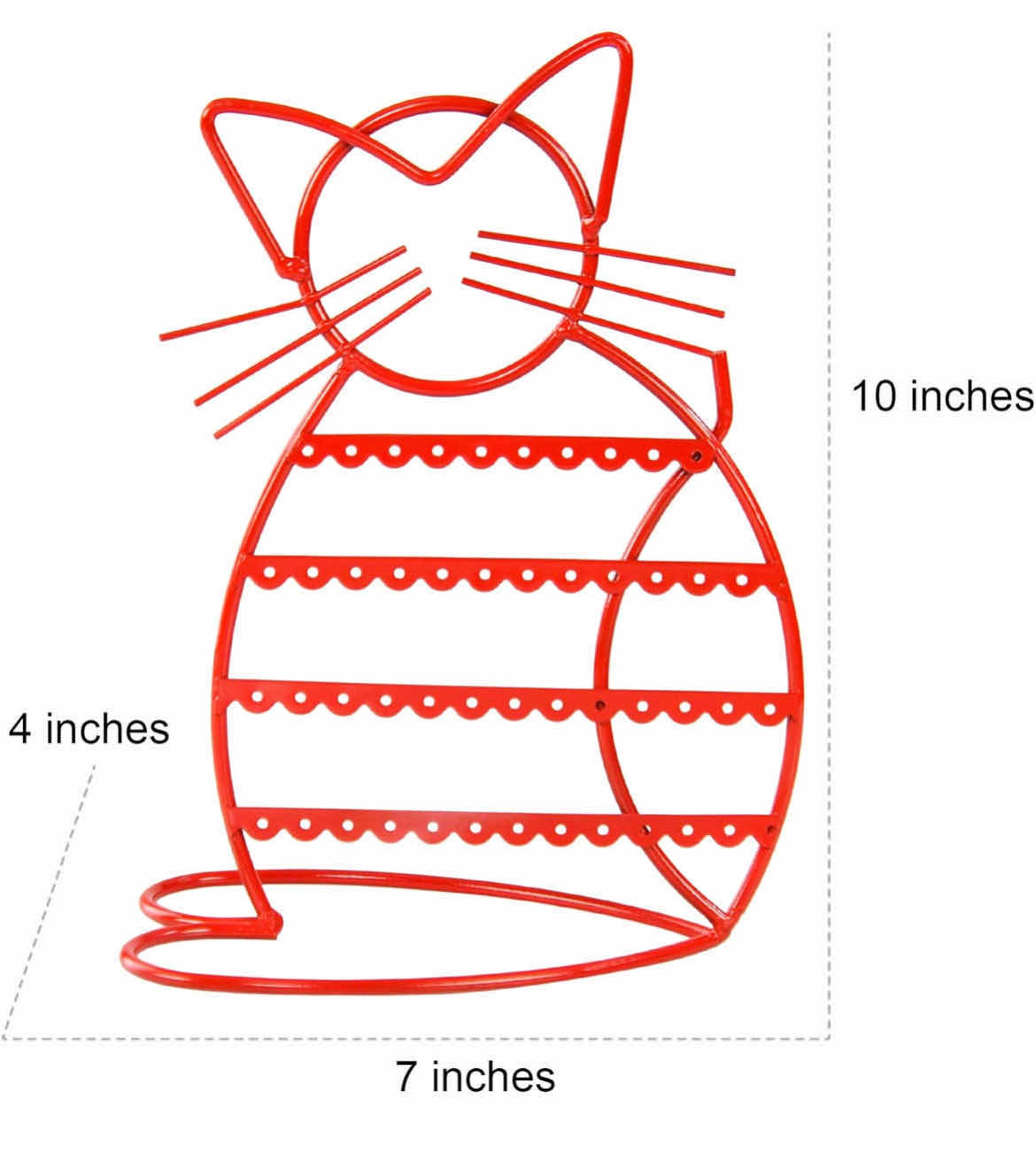 Photo 1 of CASE OF 16 ARAD CAT-SHAPED EARRING HOLDER, JEWELRY RACK, DISPLAY ORGANIZER FOR PIERCINGS (RED FINISH)