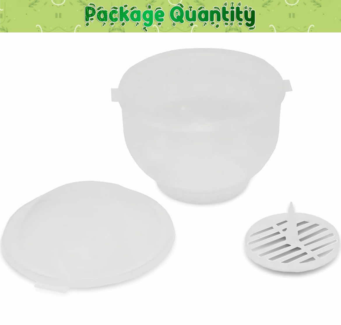 Photo 1 of CASE OF 6 LETTUCE KEEPER - BPA-FREE LETTUCE KEEPER FOR REFRIGERATOR TO KEEP SALADS AND VEGETABLES FRESH - 7" X 8" LETTUCE CRISPER WITH DRAINAGE RESERVOIR - CLEAR SEE-THROUGH VEGETABLE AND FRUIT CRISPER