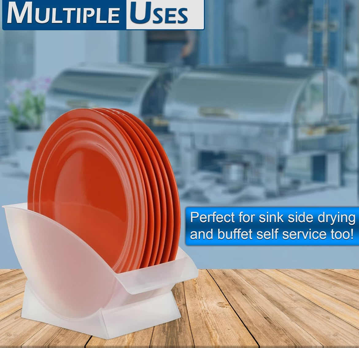 Photo 1 of CASE OF 12 HOME-X  11-INCH DINNER PLATE ORGANIZER KITCHEN CABINET SPACE SAVER DISHWASHER SAFE