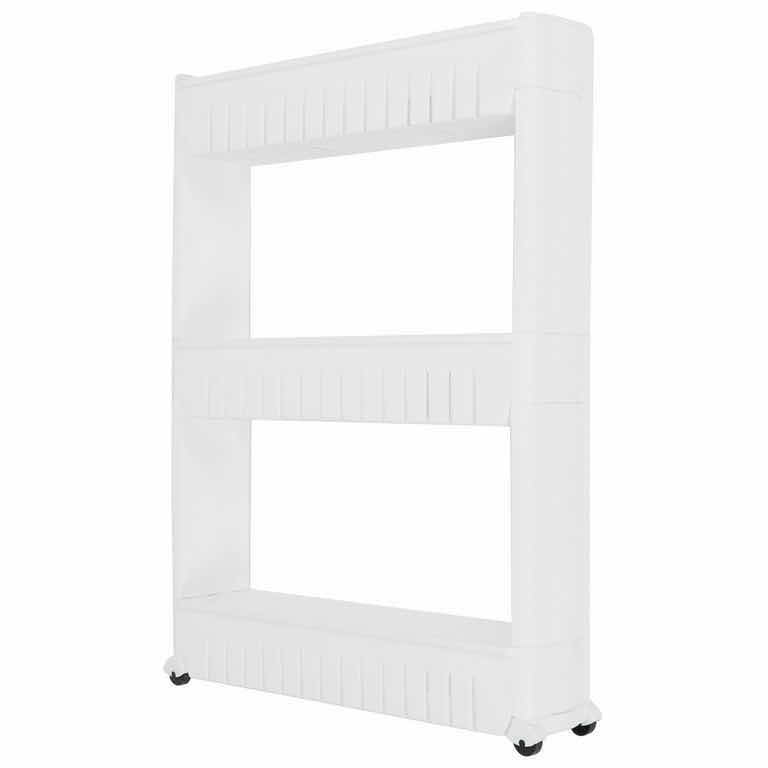 Photo 1 of HOME-X SLIM WHITE ROLLING 3 TIER BATHROOM/KITCHEN STORAGE CART