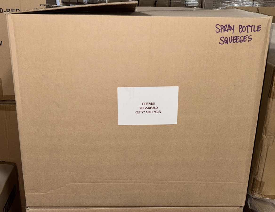 Photo 1 of NEW CASE HOME-X 3-IN-1 WINDOW CLEANING TOOL/SQUEEGEE W/SPRAY BOTTLE (APPROX 96 PCS PER CASE)