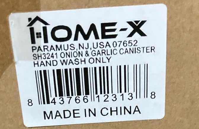 Photo 5 of NEW CASE HOME-X SOFT WHITE ONION & GARLIC STORAGE CANISTERS (BOX OF 6)