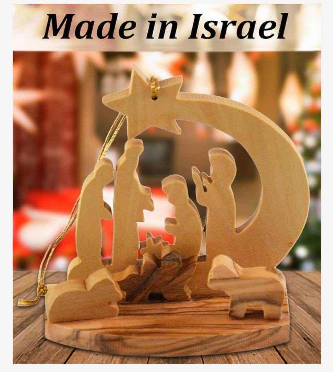 Photo 1 of NEW CASE HOME-X HANDMADE OLIVE WOOD NATIVITY STAR CHRISTMAS TREE ORNAMENT (BOX OF 48)