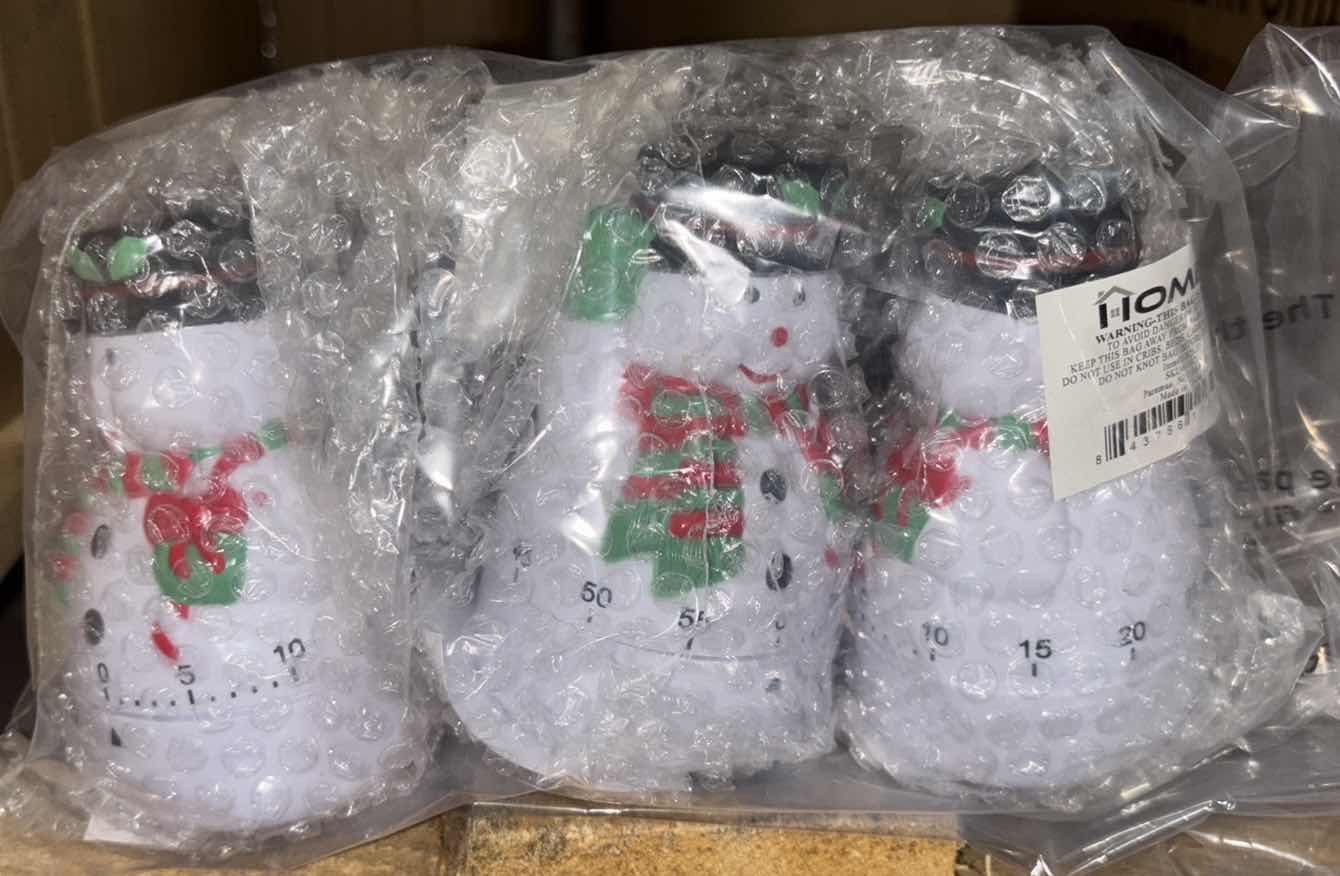 Photo 1 of NEW 3-PACK HOME-X HOLIDAY SNOWMAN KITCHEN MANUAL TIMER 3.75”