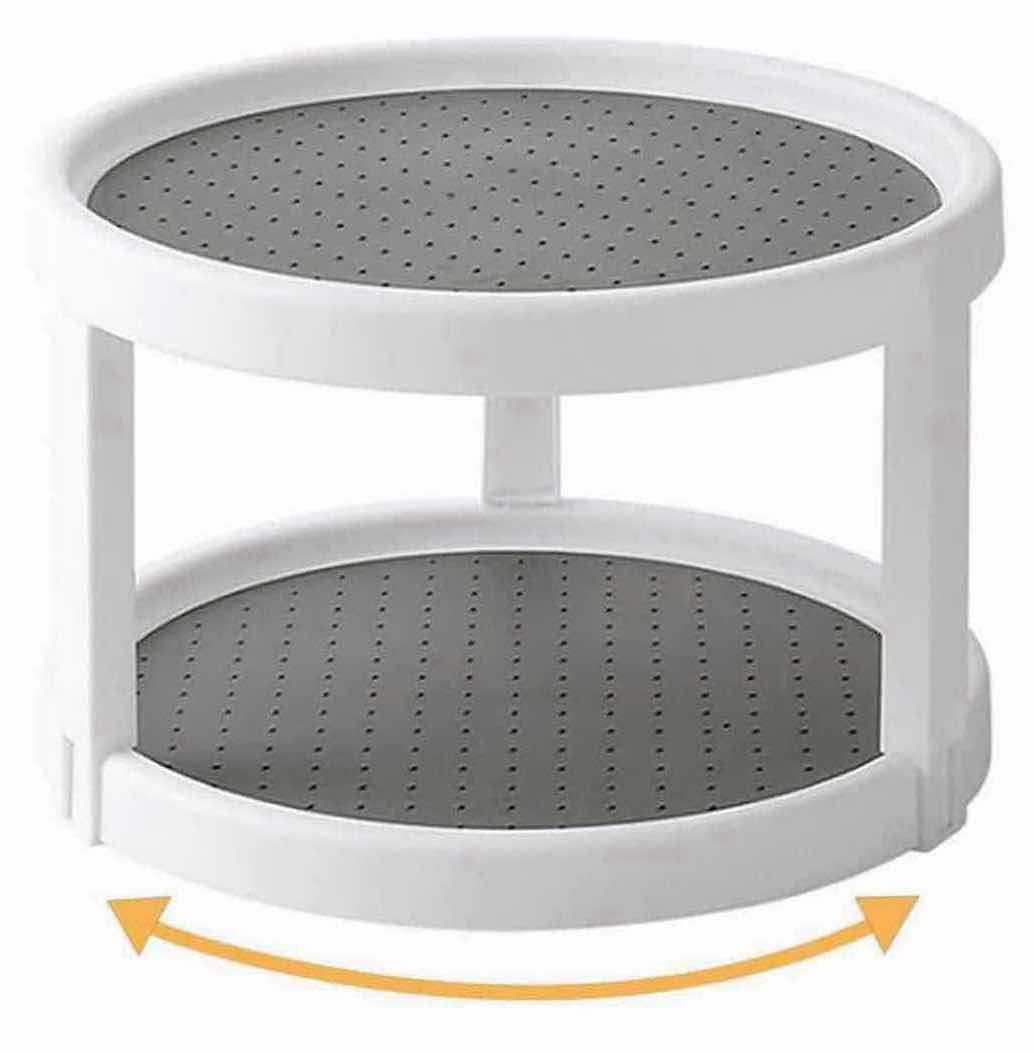 Photo 1 of NEW 2-PACK HOME-X 2-TIER 10” LAZY SUSAN, 360 DEGREE ROTATING NON-SKID SPICE RACK/ORGANIZER