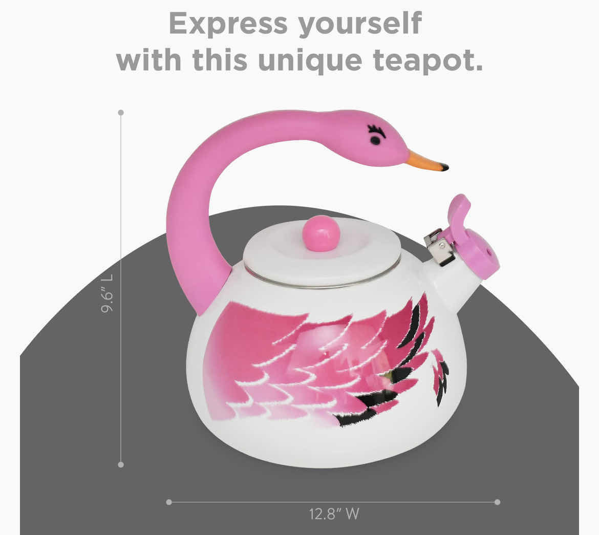 Photo 1 of HOME X PINK FLAMINGO WHISTLING TEA KETTLE 2.3QT (1CASE/6PCS)