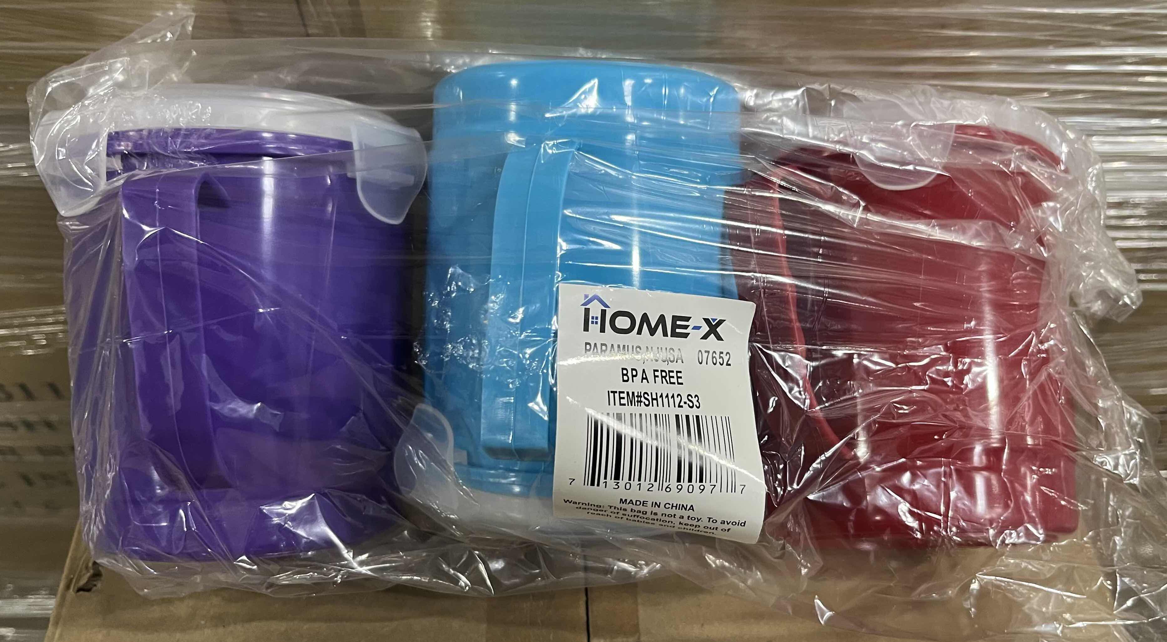 Photo 1 of NEW 5-PACK HOME-X SETS OF 3 22 OZ MICROWAVE SOUP MUG W VENTED LID (5 SETS OF 3-PACKS)