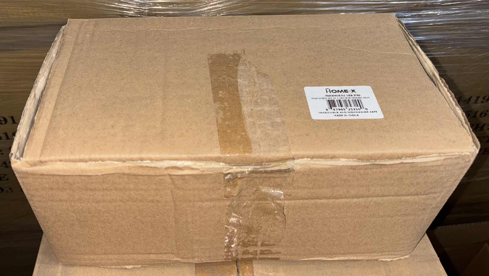 Photo 1 of NEW 5-PACK HOME-X SET OF 2 BLACK/WHITE CERAMIC 12 OZ CAT MUGS  (5 SETS OF 2-PACKS)