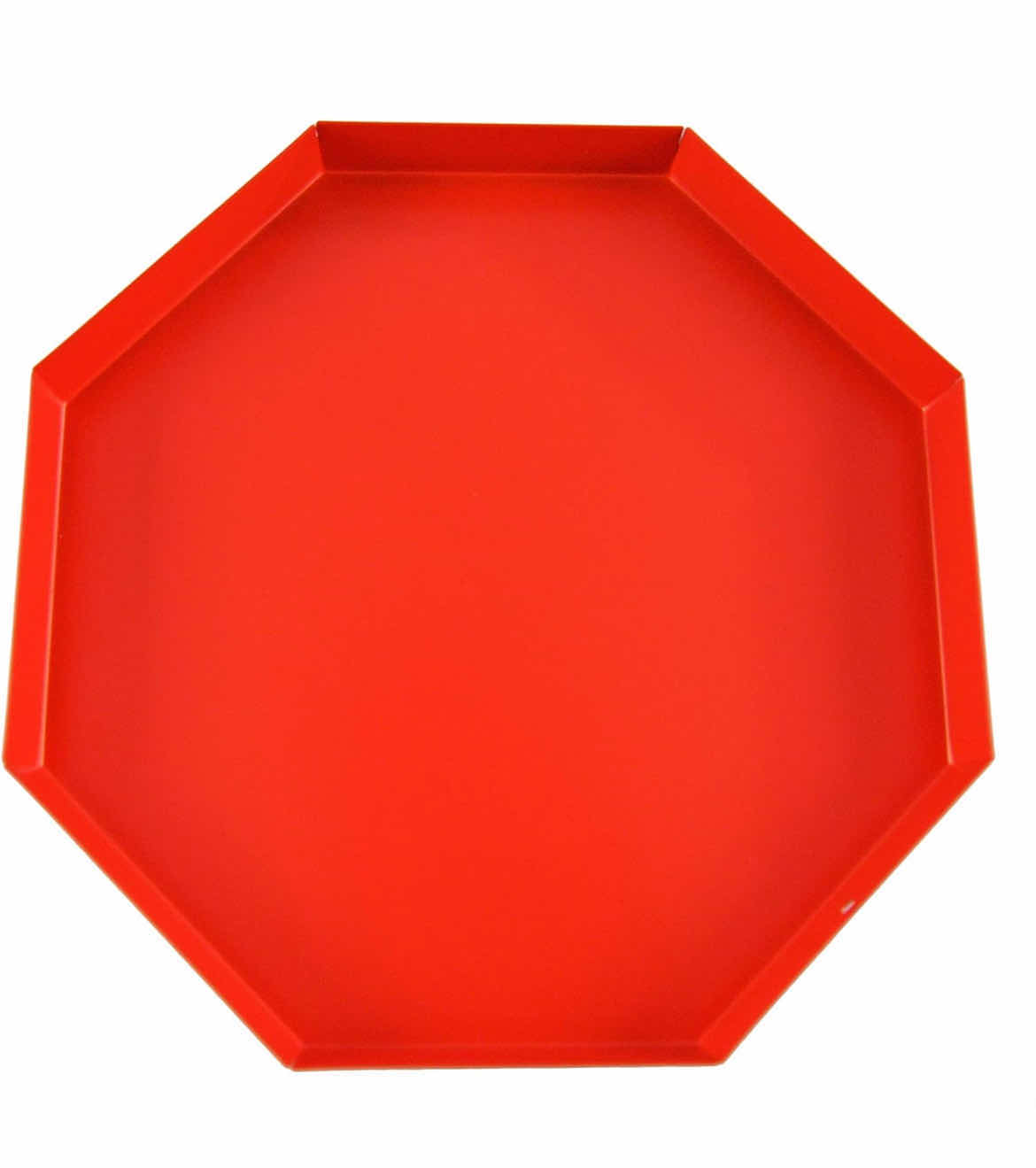 Photo 2 of NEW CASE HOME-X OCTAGON METAL DECORATIVE ORANGE & GREEN TRAY SET (1 CASE/12 SETS)