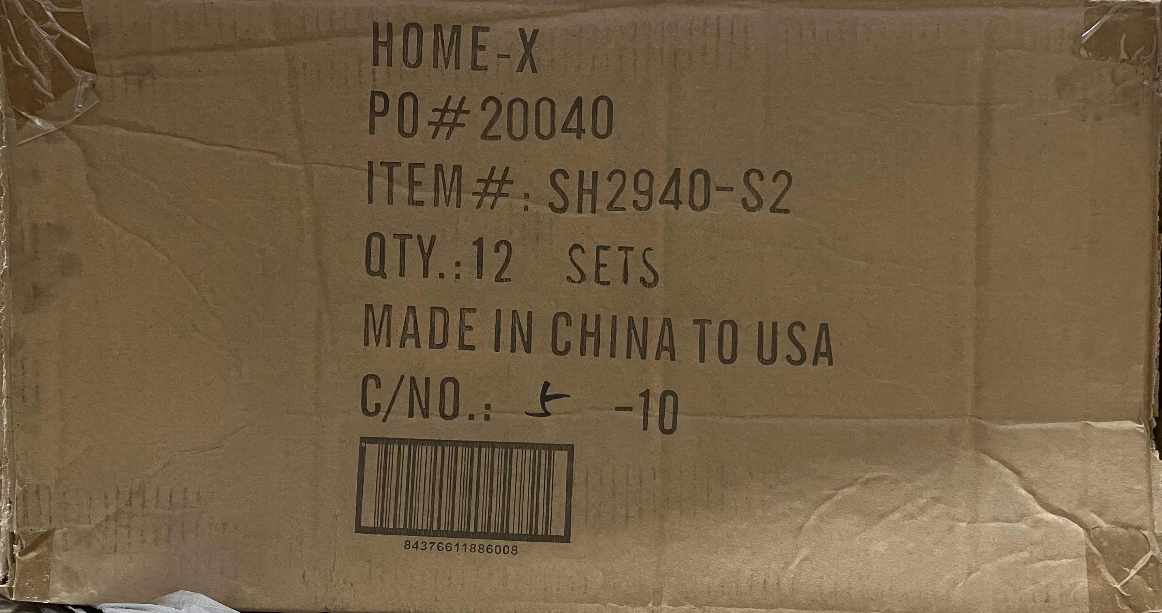 Photo 4 of NEW CASE HOME-X OCTAGON METAL DECORATIVE ORANGE & GREEN TRAY SET (1 CASE/12 SETS)