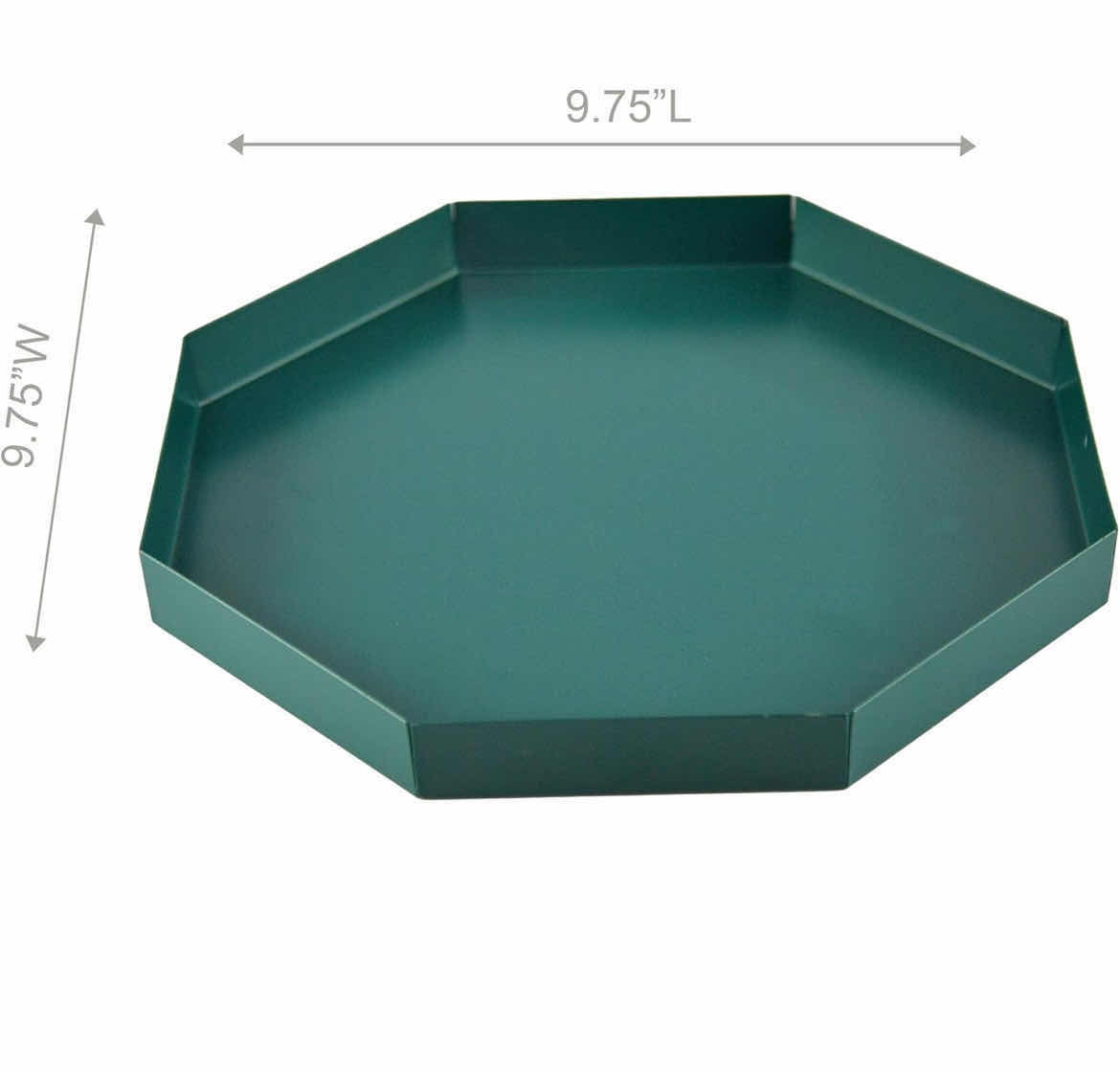 Photo 1 of NEW CASE HOME-X OCTAGON METAL DECORATIVE ORANGE & GREEN TRAY SET (1 CASE/12 SETS)