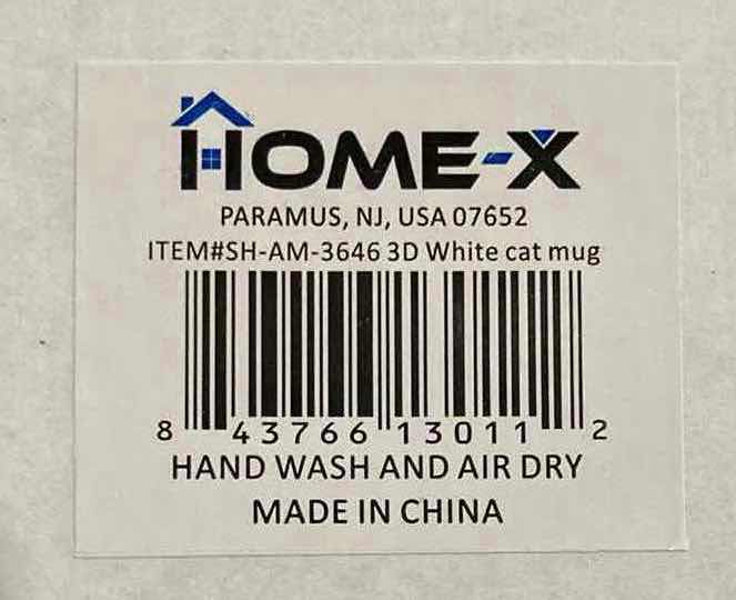 Photo 1 of NEW CASE HOME-X PINK & WHITE 3D CERAMIC CAT MUG W DETACHABLE LID (BOX OF 18)