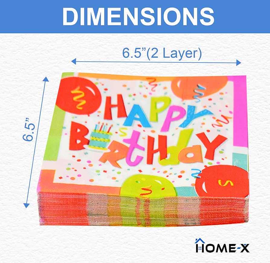 Photo 1 of NEW CASE HOME-X BIRTHDAY PARTY CONFETTI PAPER NAPKINS 48PK (BOX OF APPROX 75 SETS)