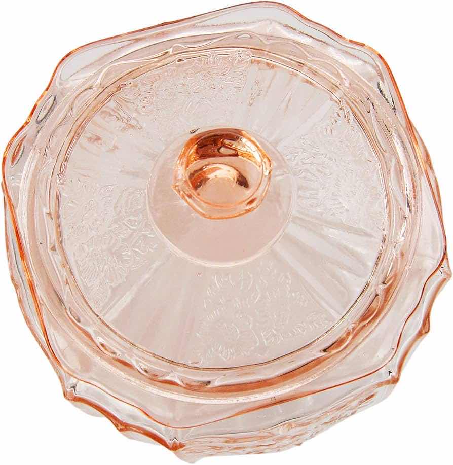 Photo 1 of NEW CASE HOME-X RETRO NOSTALGIC PINK GLASS CANISTER W LID (BOX OF 8)