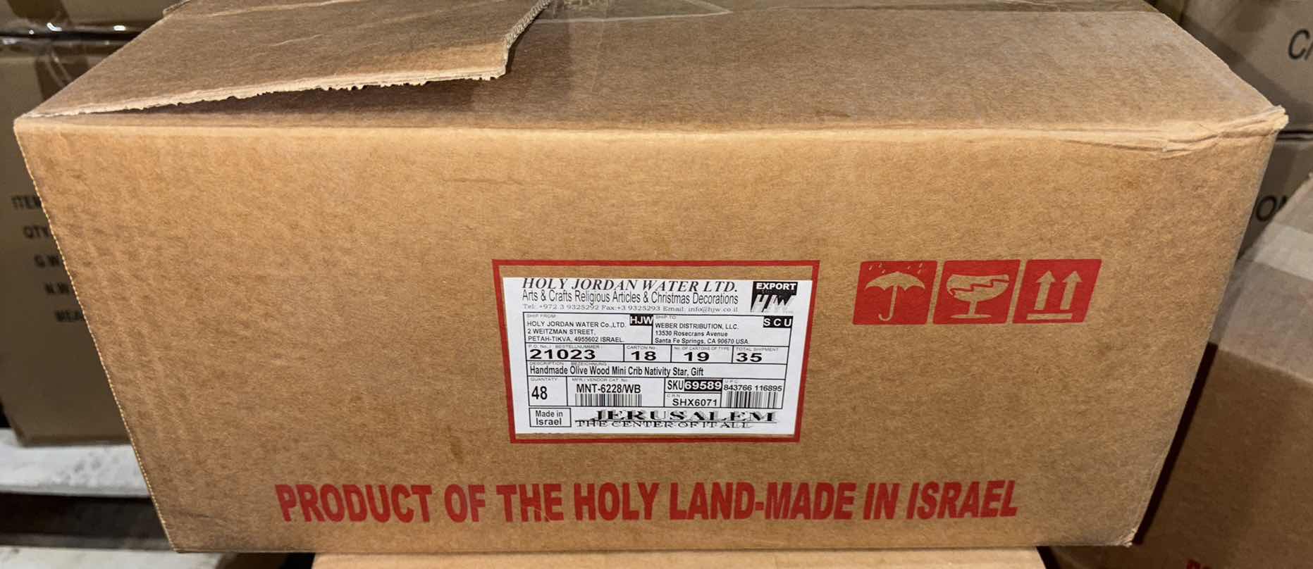 Photo 1 of NEW CASE HOME-X HANDMADE OLIVE WOOD NATIVITY SCENE CHRISTMAS TREE ORNAMENT (BOX OF 48)