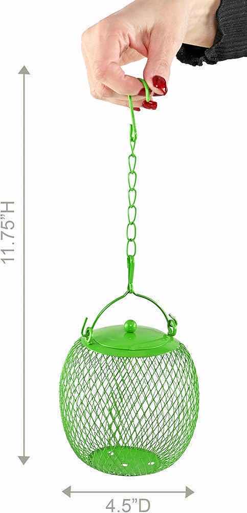 Photo 1 of NEW CASE HOME-X MULTI-COLOR IRON MESH BIRD FEEDER HANGING BALLS (CASE OF 16 SETS/48PCS TOTAL) 4.75” X H11.75”