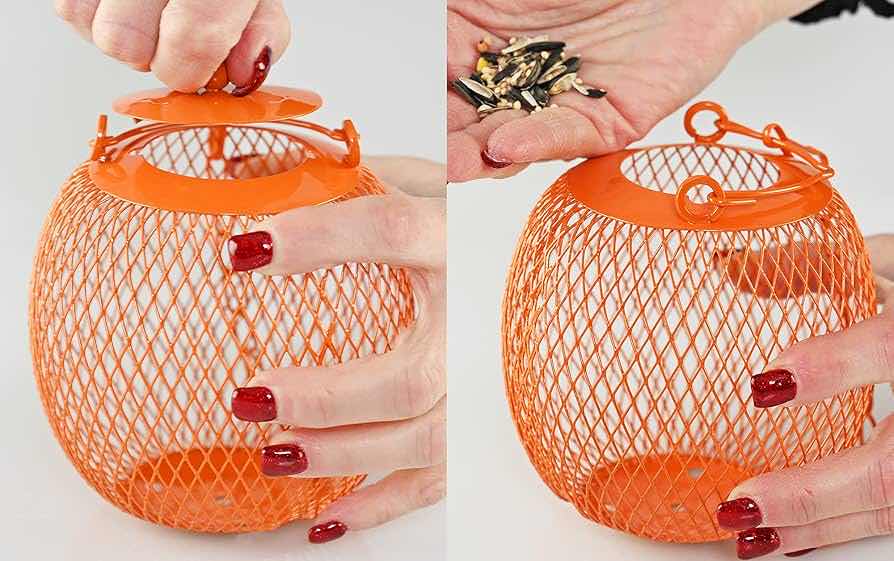 Photo 1 of NEW CASE HOME-X MULTI-COLOR IRON MESH BIRD FEEDER HANGING BALLS (CASE OF 16 SETS/48PCS TOTAL) 4.75” X H11.75”