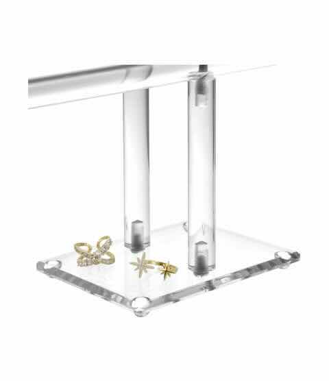 Photo 2 of NEW CASE OF HOME-X DELUXE CLEAR ACRYLIC 2 TIER T-BAR JEWELRY ORGANIZER (12 PCS/CASE)