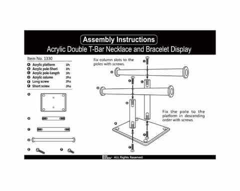 Photo 4 of NEW CASE OF HOME-X DELUXE CLEAR ACRYLIC 2 TIER T-BAR JEWELRY ORGANIZER (12 PCS/CASE)