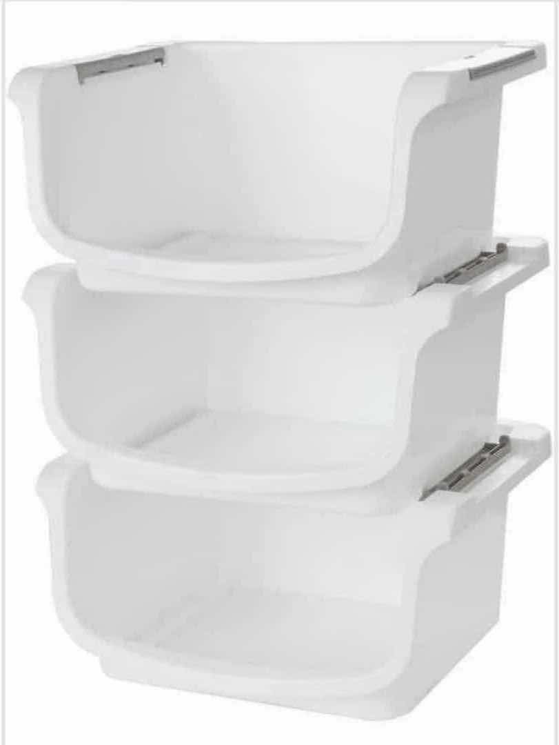 Photo 1 of NEW CASE HOME-X SMALL NESTING/STACKABLE STORAGE BINS, 3 BINS PER SET (1 CASE/6 SETS)