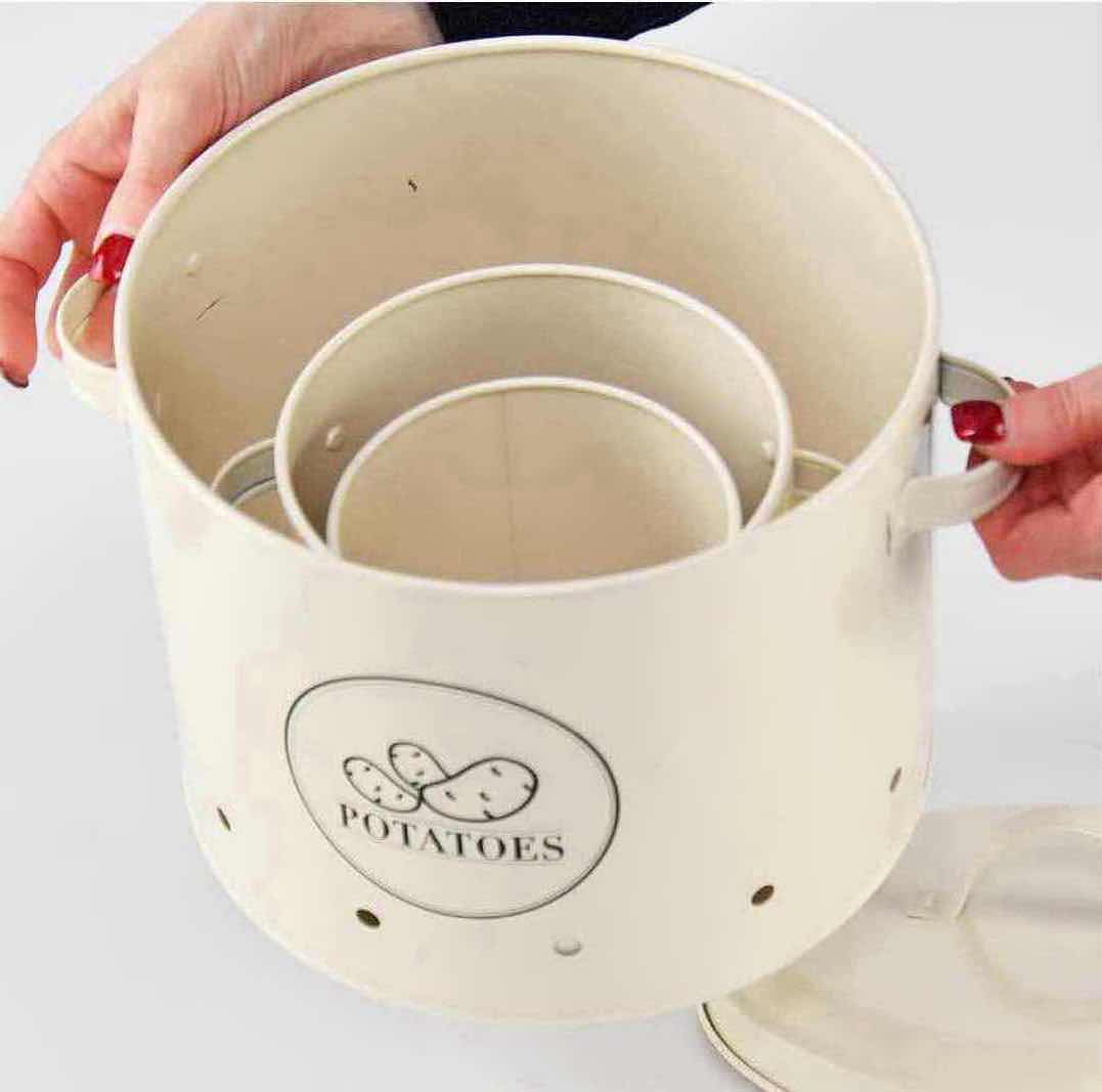 Photo 5 of NEW CASE OF HOME-X 3-PC CANISTER SET, POTATO, ONION & GARLIC, CREAM COLOR (4 SETS/CASE)