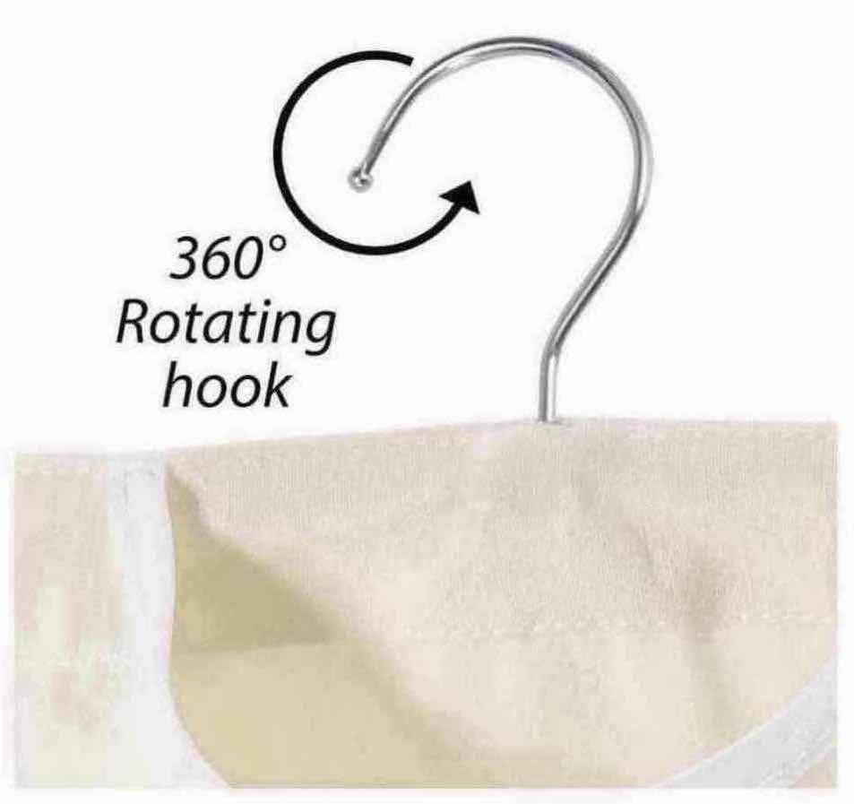 Photo 3 of NEW CASE OF HOME-X CANVAS CLOTHESPIN BAG W ROTATING HANGING HOOK, BEIGE, 15” X 11” (APPROX 100 PCS/CASE)