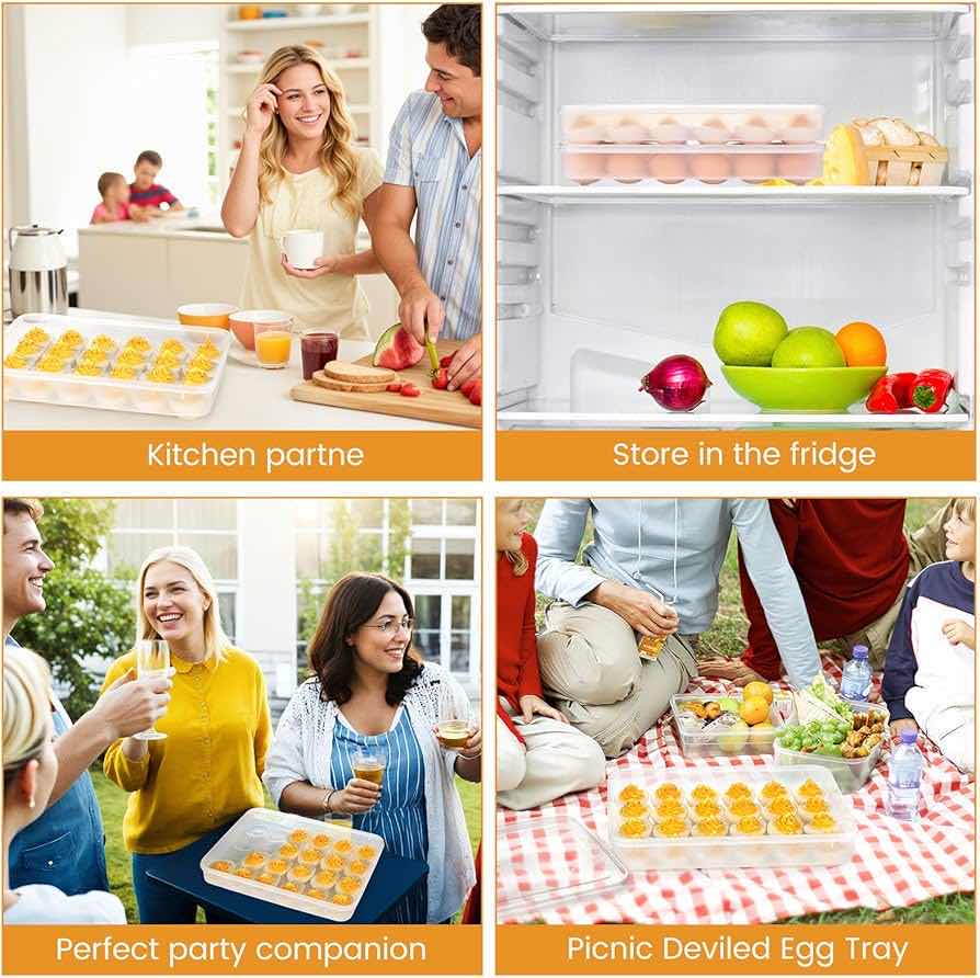 Photo 4 of NEW CASE HOME-X CLEAR PLASTIC 24 DEVILED EGG TRAY/EGG STORAGE (BOX OF 18)