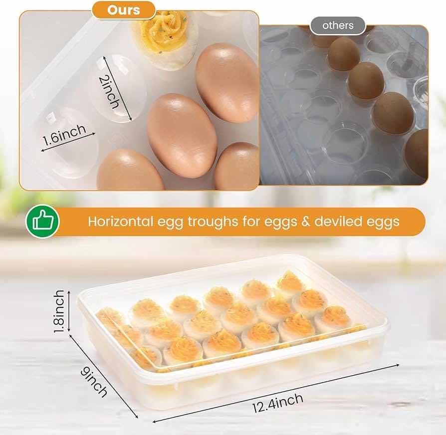Photo 2 of NEW CASE HOME-X CLEAR PLASTIC 24 DEVILED EGG TRAY/EGG STORAGE (4 SETS)