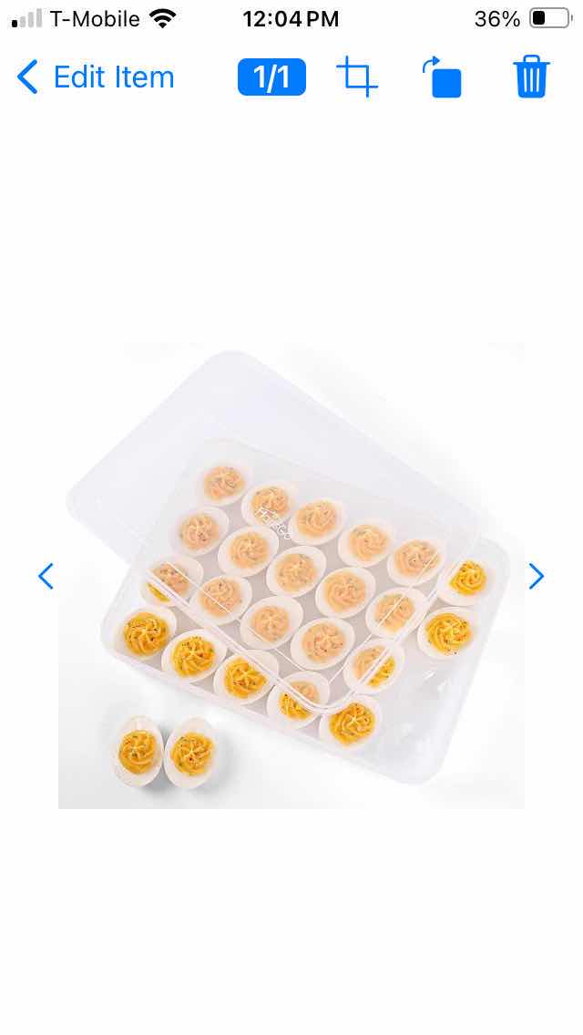 Photo 1 of NEW CASE HOME-X CLEAR PLASTIC 24 DEVILED EGG TRAY/EGG STORAGE (4 SETS)