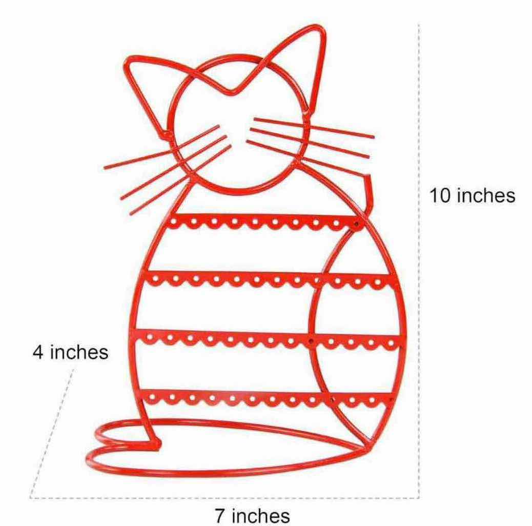Photo 5 of NEW CASE OF ARAD CAT-SHAPED EARRING HOLDER/ORGANIZER DISPLAY, RED (16 PCS/CASE) 