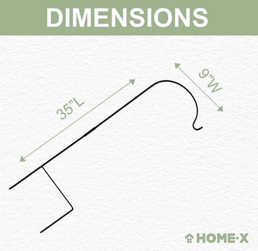 Photo 1 of $160.    NEW CASE HOME-X BLACK STANDING GARDEN SHEPHERD HOOK H35” (CASE OF 16)