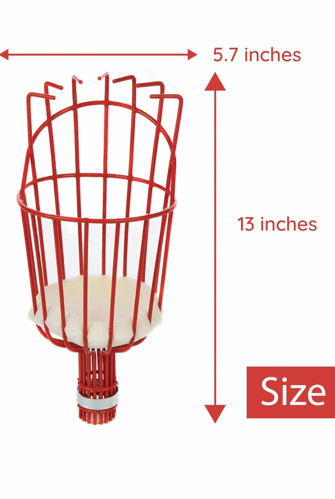 Photo 1 of 2- BRAND NEW HOME-X FRUIT PICKER BASKET - STURDY FRUIT TREE PICKER TOOL WITH ADJUSTABLE KNOB - APPLE PICKER FRUIT GRABBER REACH TOOL FOR ORANGE, AVOCADO , PEACH, PEAR AND LEMON (POLE NOT INCLUDED)