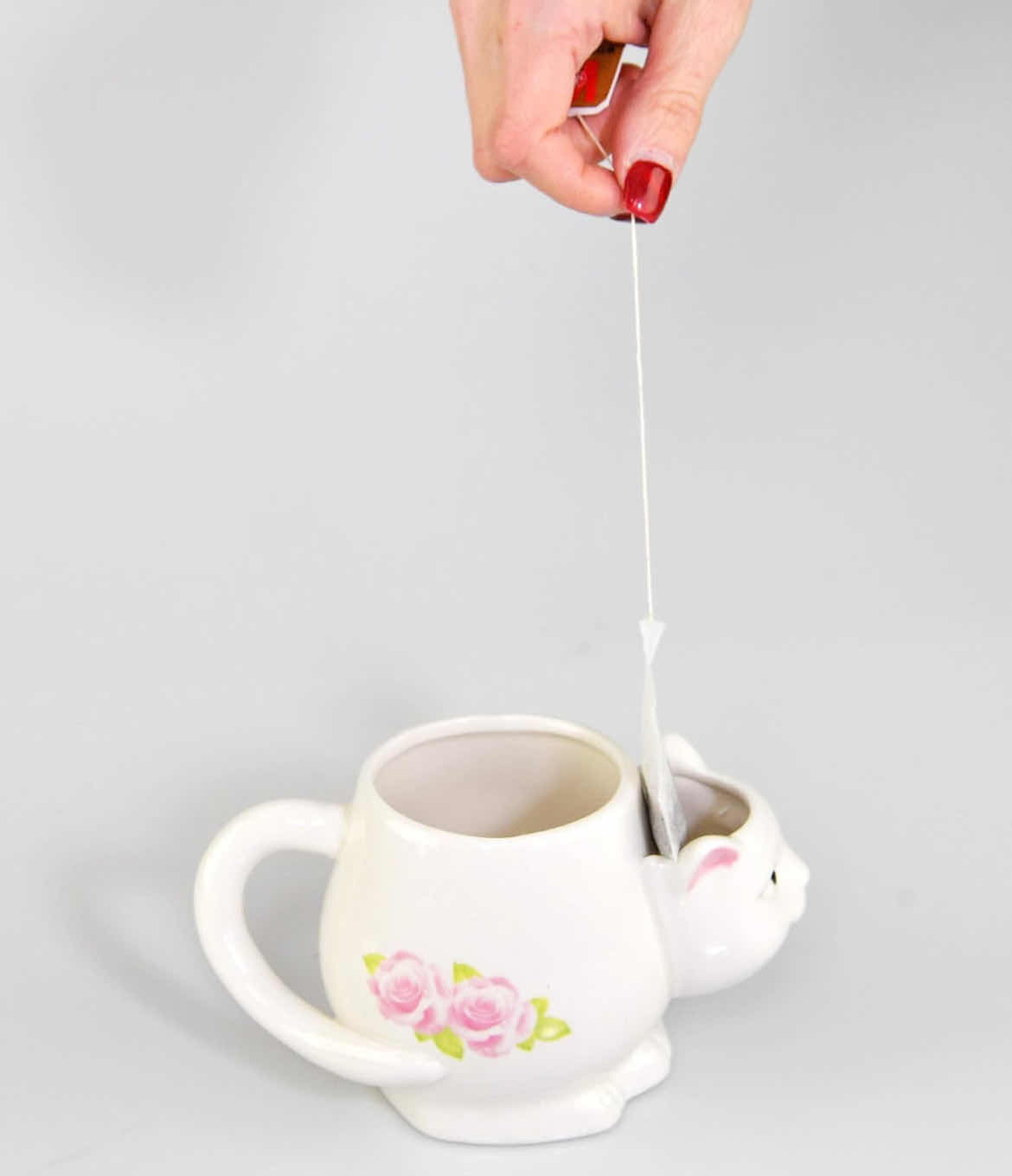 Photo 1 of 2-BRAND NEW-HOME-X NOVELTY CERAMIC CAT SCULPTURE COFFEE MUG. FLORAL DETAILING. (SET OF 2) 12OZ.