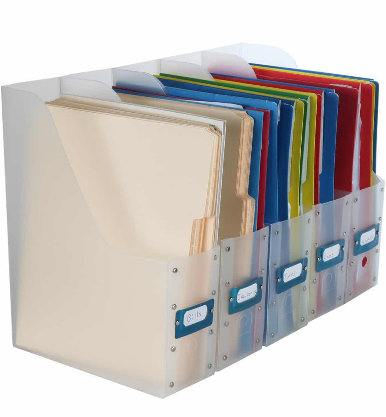 Photo 1 of BRAND NEW CASE OF HOME-X CLEAR FILE HOLDER ORGANIZERS FOR MAGAZINES OR DOCUMENTS (SET OF 5)