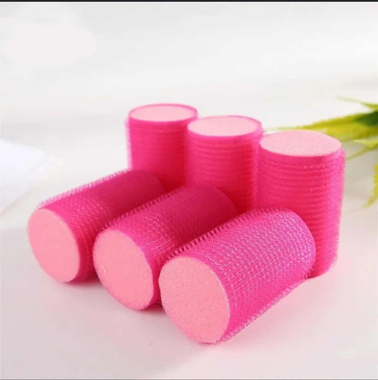Photo 1 of BRAND NEW CASE OF 6 PINK VELCRO HAIR ROLLERS/CURLERS