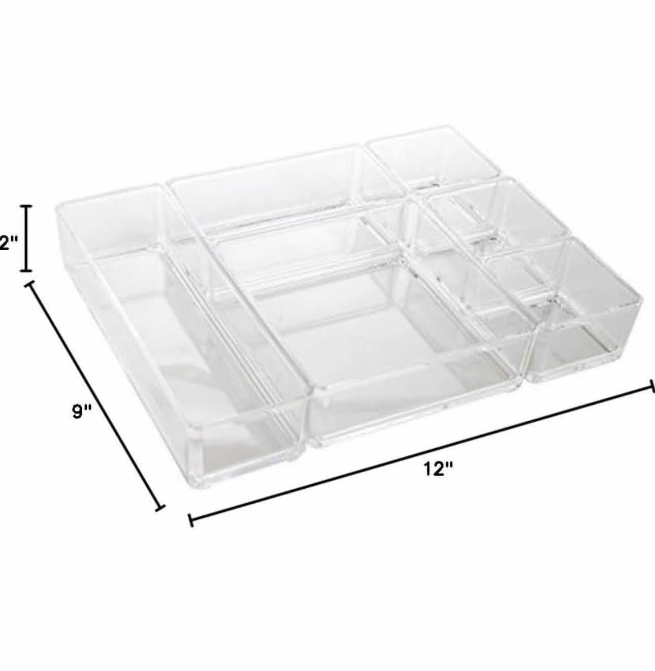 Photo 1 of BRAND NEW CASE OF CLEAR ACRYLIC OFFICE, TOOL, CRAFT ORAGNIZER , 6 PIECES