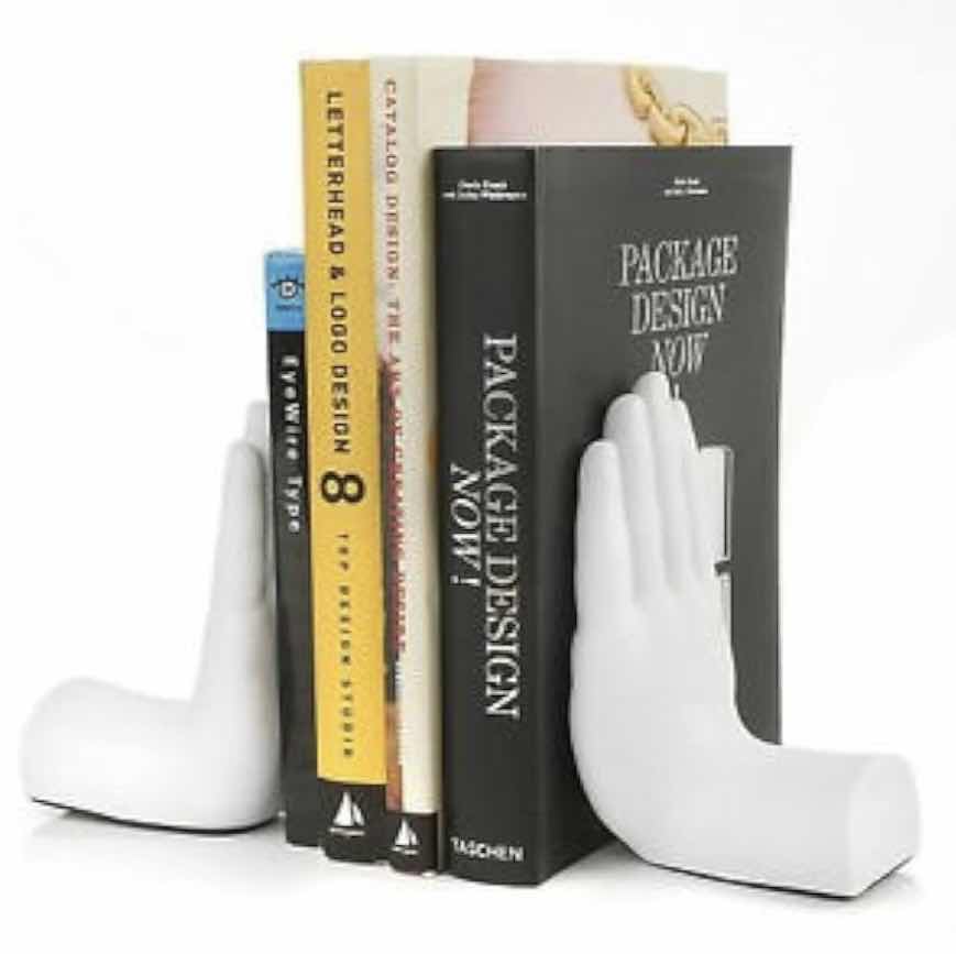 Photo 1 of BRAND NEW CASE OF ARAD LILGIFT STOP HANDS BOOKENDS PAIR WHITE
