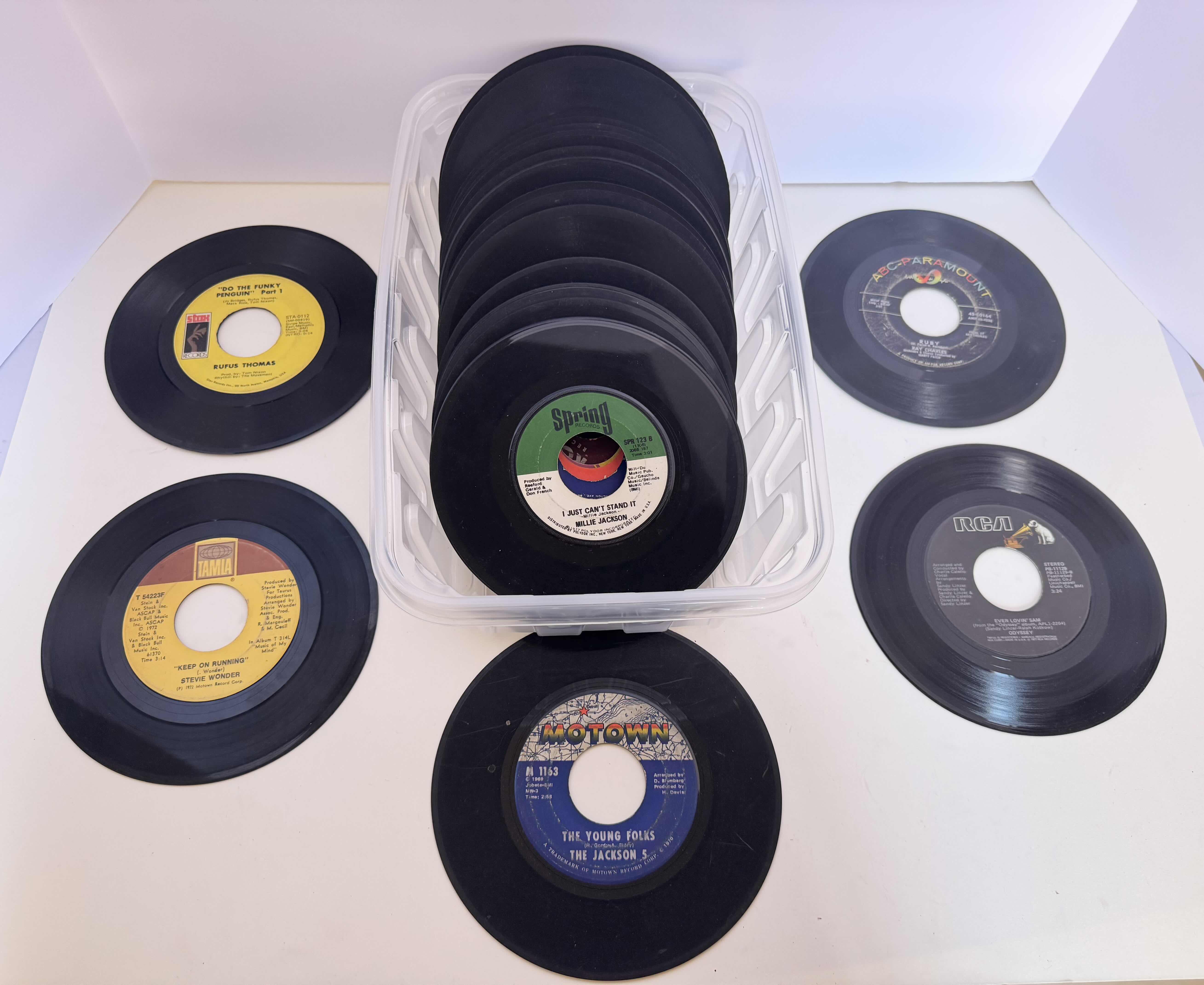 Photo 1 of VINTAGE 45'S VINYL RECORD COLLECTION. VARIOUS ARTISTS, MOTOWN R&B ETC.