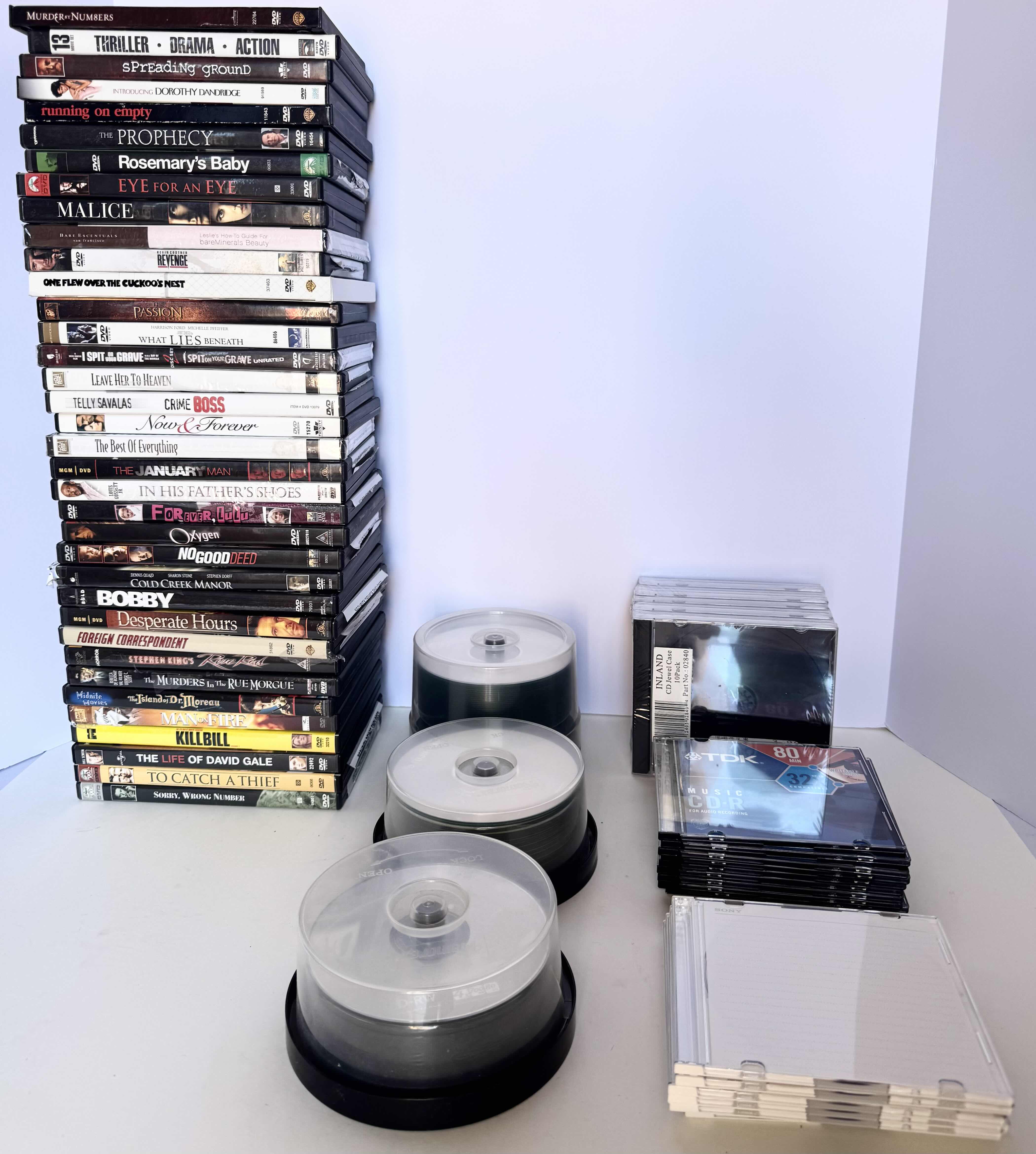 Photo 1 of DVD COLLECTION, BLANK CD’S FOR AUDIO RECORDING, CD CASE COVERS 10PACK