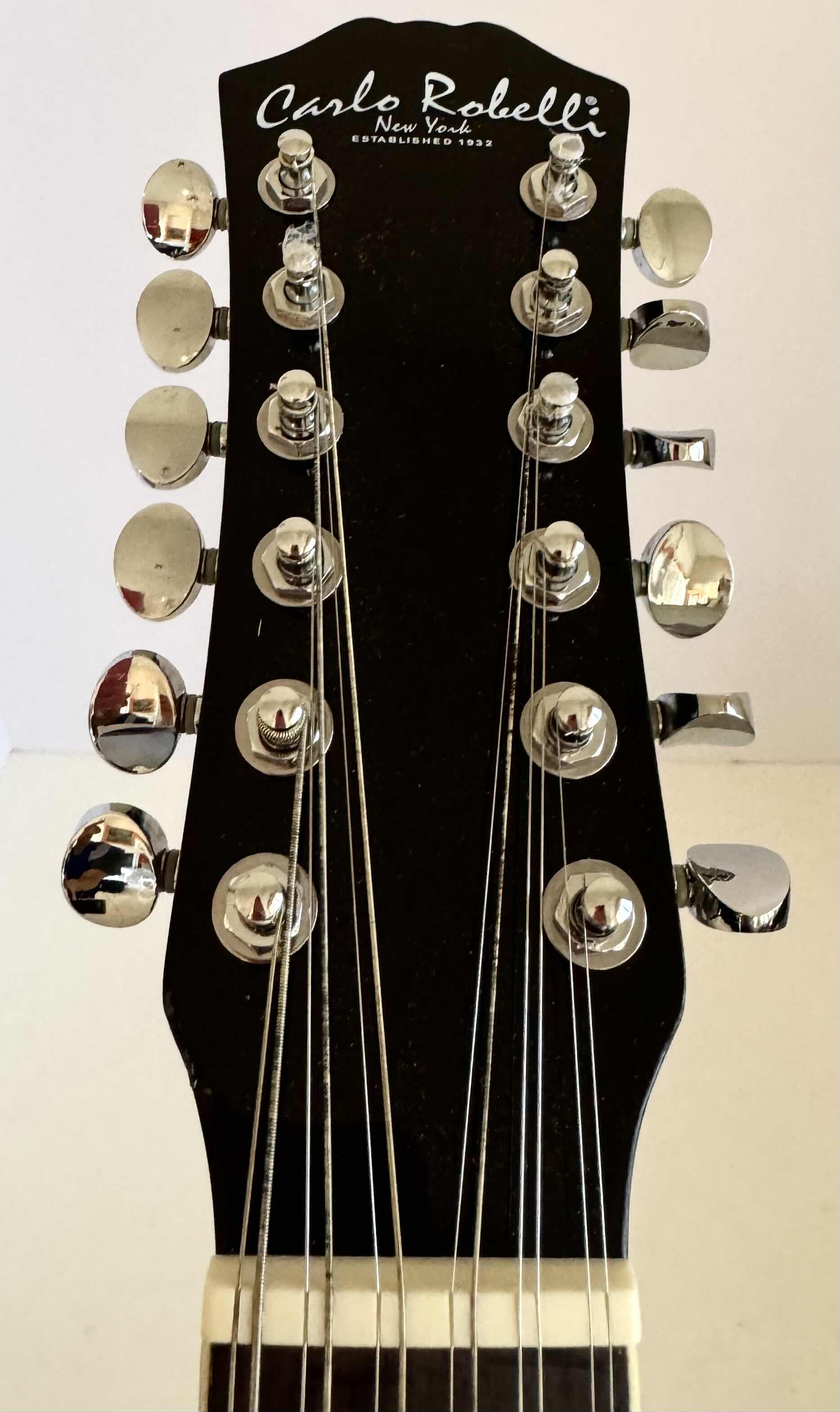 Photo 1 of BLACK "CARLO ROBELLI" 12 STRING ACOUSTIC GUITAR 
