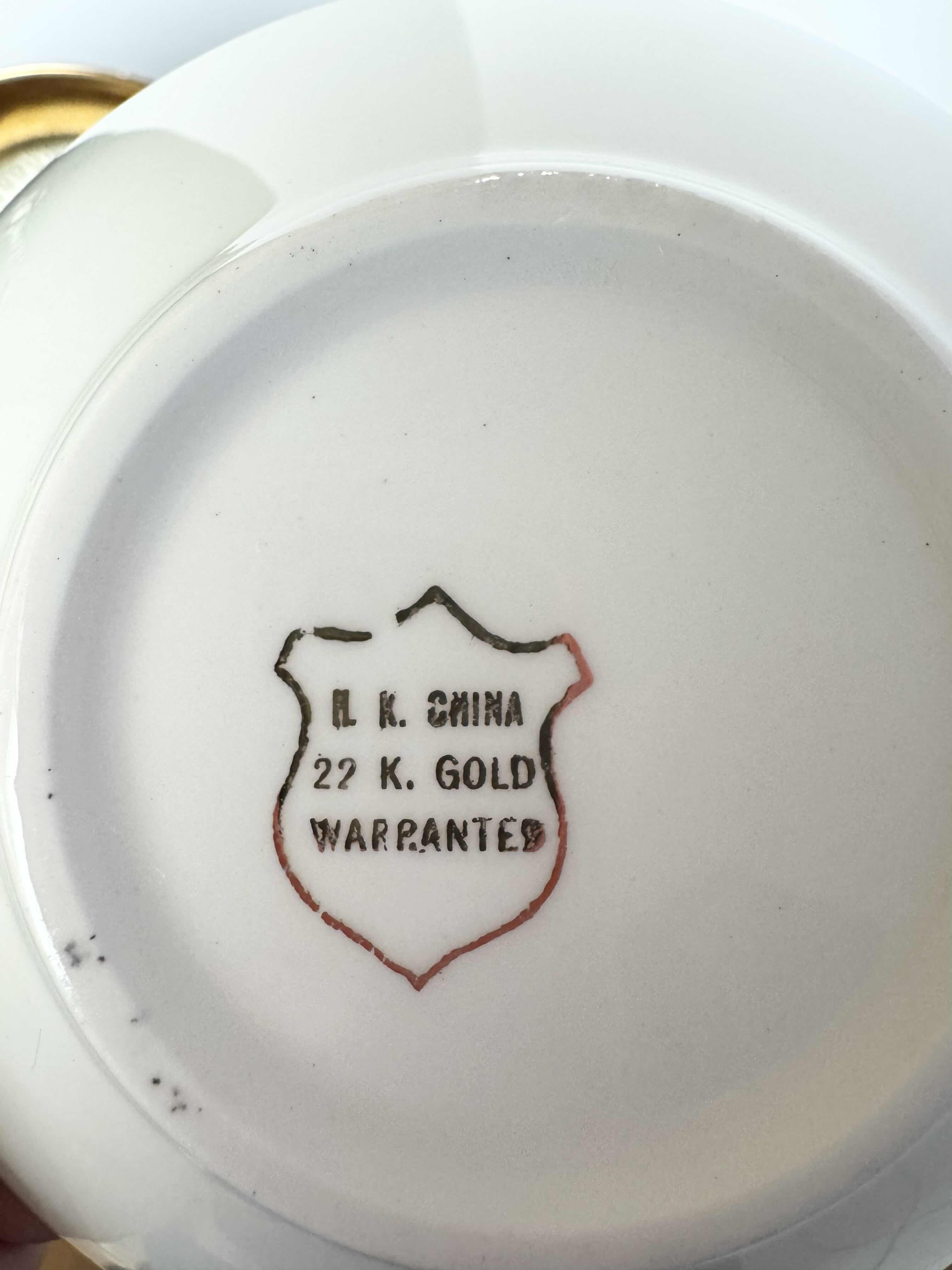 Photo 1 of 25 PCS- WHITE W 22KT GOLD-PLATED TRIM CHINA 