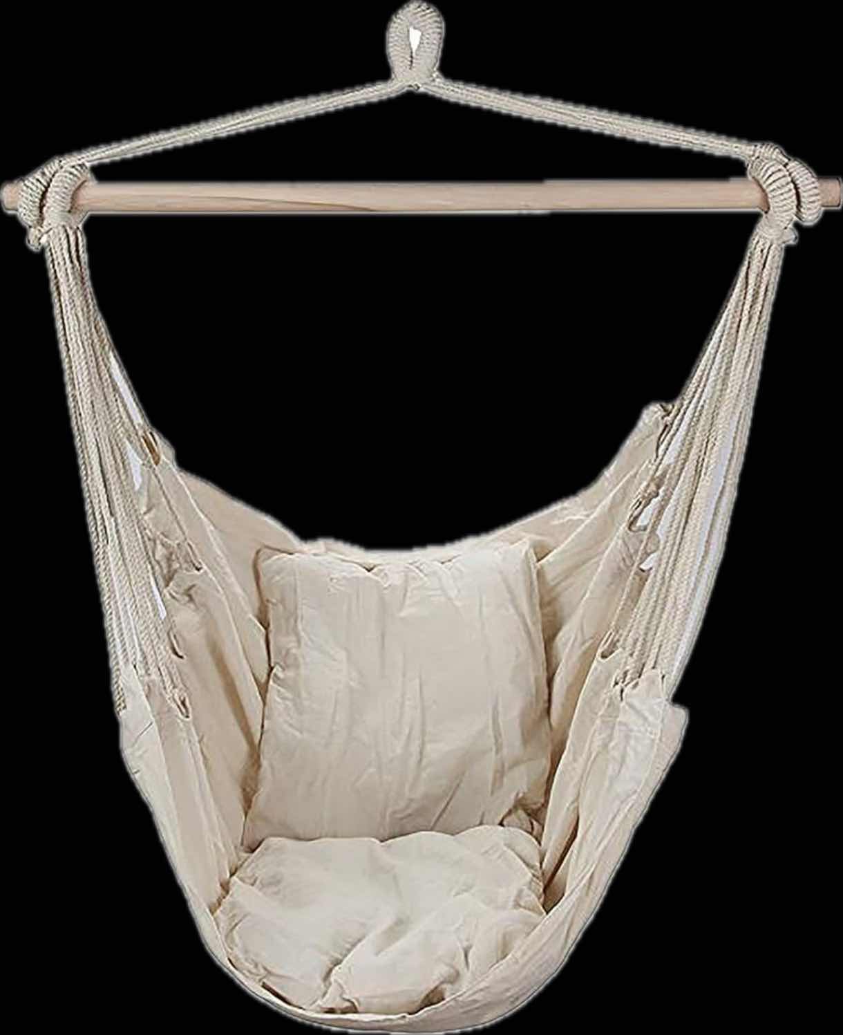 Photo 1 of BRAND NEW CASE OF ARAD SWING HANGING HAMMOCK CHAIR WITH TWO CUSHIONS (WHITE)