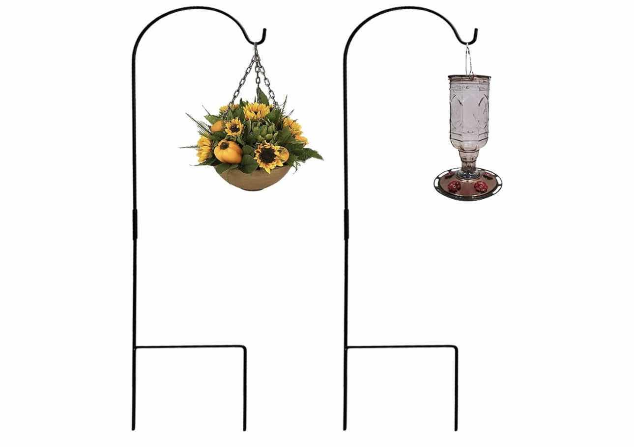 Photo 1 of BRAND NEW CASE OF HOME-X SHEPHERD HOOKS, STANDING GARDEN HOOKS, SET OF 2, BLACK